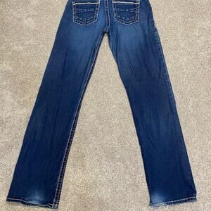 Buckle BKE Payton straight jeans womens 27x33 low rise dark wash blue Y2K Vtg